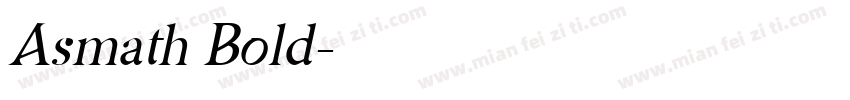 Asmath Bold字体转换